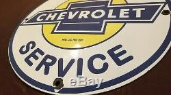 Chevrolet Vintage Porcelain Gas Oil Service Station Camions Concessionnaires Bowtie Connexion
