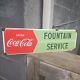 Coca Cola Porcelaine Station D'essence De Bevearge Service De Fontaine Soda Pop