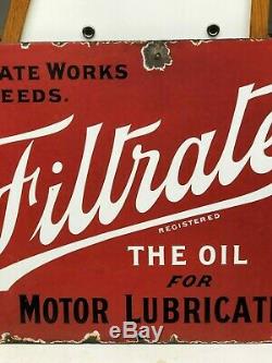Début Dsp Oil Filtrats Originale Signe Porcelaine Gas Vintage Station Service Rares