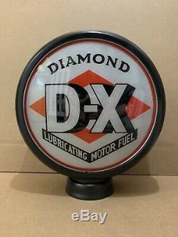 Diamant DX De Pompe À Gaz Globe Lumière Vintage Lentille En Verre Station Service Garage Moteur