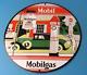 Enseigne De Pompe à Essence En Porcelaine Vintage Mobil Mobilgas Gargoyle Pour Station-service De Gaz Et D'huile