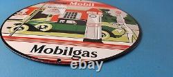 Enseigne de pompe à essence en porcelaine Vintage Mobil Mobilgas Gargoyle pour station-service de gaz et d'huile