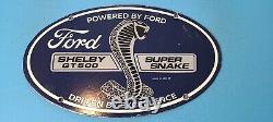Enseigne de station-service en porcelaine pour concessionnaire d'automobiles Ford Vintage Shelby