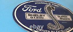 Enseigne de station-service en porcelaine pour concessionnaire d'automobiles Ford Vintage Shelby
