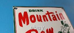 Enseigne de station-service en porcelaine pour les bouteilles de soda Vintage Mountain Dew