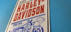 Enseigne de station-service en porcelaine pour moto Harley Davidson vintage
