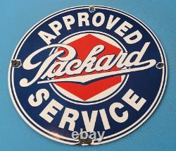 Enseigne de vente de station-service automobile Packard en porcelaine vintage