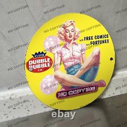 Enseigne en porcelaine Vintage Bubble Yum Chewing-Gum Bonbon Soda Huile Station-service
