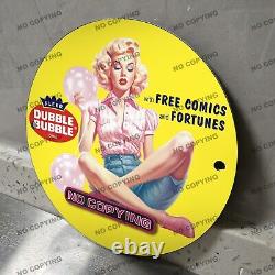 Enseigne en porcelaine Vintage Bubble Yum Chewing-Gum Bonbon Soda Huile Station-service