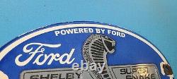 Enseigne en porcelaine de station-service vintage pour automobiles Ford, concessionnaire Cobra Shelby