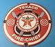Enseigne Vintage En Porcelaine De La Station-service Petro Pump Fire-chief De Texaco Gasoline