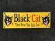 Feux D'artifice Vintage Black Cat Porcelaine Signe Gaz Huile Service Station De Pompage Plate Annonce