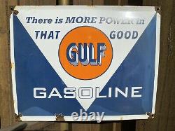 Gaz Golfe Vintage Essence États-unis Porcelain Sign Oil Station Service Power Pump 17