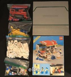 Lego Set Ville 6378 Service Station Shell Gas Garage Essence 100% De Remorquage Complet