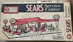 Marx Sears Service Center Station D'essence Lithographie D'étain Jouet De Voitures Diorama 30 Ans