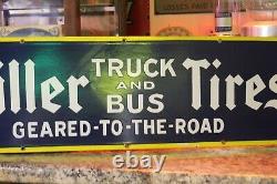 Miller Tires Truck Bus Station Dealer Porcelaine Metal Sign Essence Ford