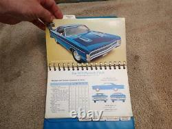 Original 1970 Plymouth Data Book Dealer Brochure Binder Barracuda Gtx Duster Wow