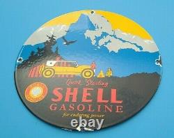 Panneau De La Station De Service De L'essence De Porcelaine Du Parc National De Shell