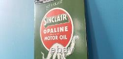 Panneau De La Station De Service De Quart Auto Oil De Porcelaine Essence Sinclair Vintage