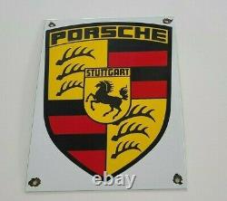 Panneau De La Station Service Porsche Allemagne Essence Automobile Porcelaine Shield
