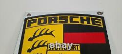 Panneau De La Station Service Porsche Allemagne Essence Automobile Porcelaine Shield