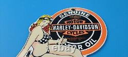 Panneau De La Vieille Station-service De Porcelaine De Moto Harley Davidson