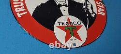 Panneau De Plaque De Pompe Texaco Essence Vintage Porcelaine Gaz Texas Oil Station