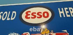 Panneau De Pompe De La Station De Service D'huile De Moteur Hors-bord Esso Esso