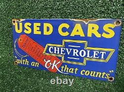 Panneau De Porcelaine Chevrolet Vintage Chevy Auto Dealer Gas Station Motor Oil Service