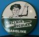 Panneau D'employé De Station-service En Porcelaine De Vintage Sinclair Regular Gasoline