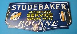 Panneau de Pompe de Station-Service en Porcelaine Vintage Studebaker pour Concessionnaire Automobile