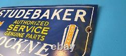 Panneau de Pompe de Station-Service en Porcelaine Vintage Studebaker pour Concessionnaire Automobile
