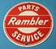 Panneau De Concession De Station-service De Service Automobile En Porcelaine Vintage Rambler