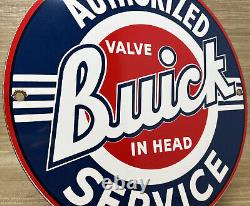 Panneau de concessionnaire en porcelaine Buick vintage Service autorisé Station-service Huile moteur