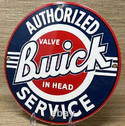 Panneau de concessionnaire en porcelaine Buick vintage Service autorisé Station-service Huile moteur
