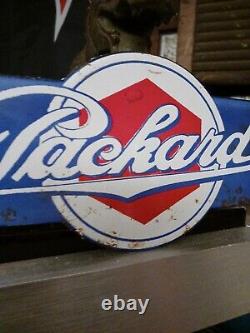 Panneau de service en porcelaine Vintage Packard pour station-service Pompe à essence Concessionnaire d'huile moteur