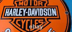 Panneau de service en porcelaine pour station-service de moto Harley Davidson vintage