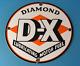 Panneau De Station-service En Porcelaine Vintage Diamond Dx Pour Pompe à Essence Automobile