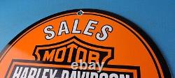 Panneau de station-service en porcelaine pour moto Harley Davidson vintage