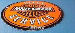 Panneau de station-service en porcelaine pour moto Harley Davidson vintage