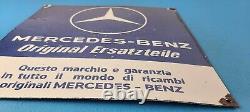 Panneau de station-service en porcelaine pour voitures anciennes Mercedes Benz