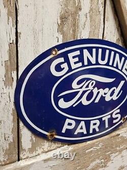 Panneau en porcelaine Ford d'époque - Véritable concessionnaire de pièces automobiles - Station-service - Service d'huile