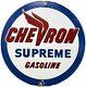 Panneau En Porcelaine Vintage Chevron Gasoline Station-service Pompe à Essence Huile De Moteur