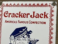 Panneau en porcelaine Vintage Cracker Jack pour station-service d'huile moteur garage popcorn service