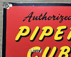 Panneau en porcelaine Vintage Piper Cub pour pompe à essence de station-service Vente Service Instruction