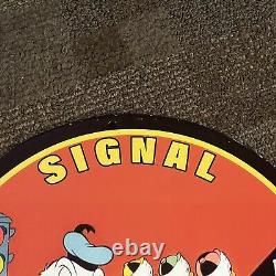 Panneau en porcelaine Vintage Signal Gasoline Disney Gas Oil Motor Pump Service Station