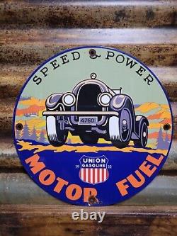 Panneau en porcelaine Vintage de l'Union Gasoline pour la station-service de pompe à essence d'huile moteur.