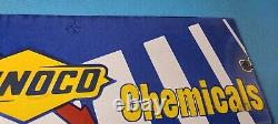 Panneau en porcelaine d'époque Sunoco Gasoline Sign Station-service Pompe Produits chimiques