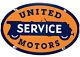 Panneau En Porcelaine Du Service Vintage United Motors à La Station-service, Plaque De Pompe à Essence Pour L'essence