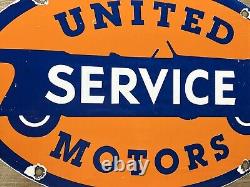 Panneau en porcelaine du service Vintage United Motors à la station-service, plaque de pompe à essence pour l'essence